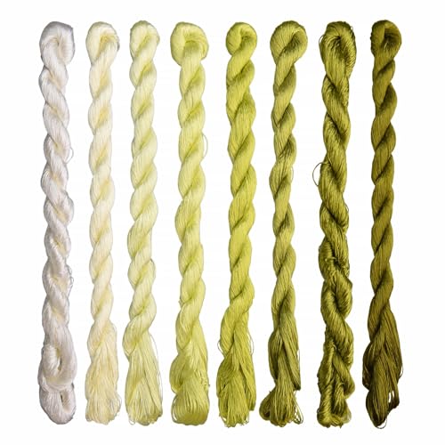Natural 100% Silk Thread, Handmade Embroidery Thread Silk Floss 8 Colors 110m Each (99) - color: 99