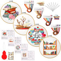Unittype 4 Set 8'' Book Flower Embroidery Kits for Beginner Adult, Classic - style: Classic