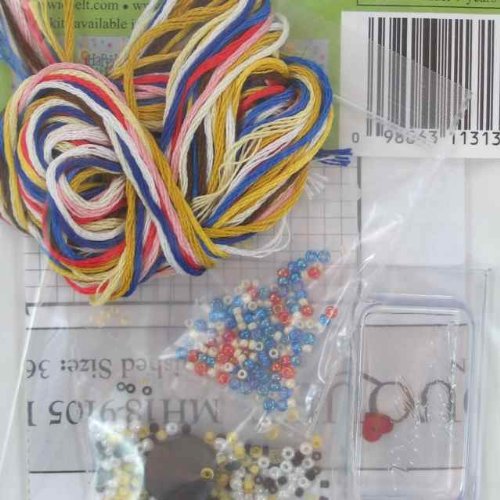 Banana Split Beaded Counted Cross Stitch Ornament Kit Mill Hill 2009 Spring Bouquet MH18-9105