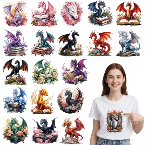 Dragon DTF Transfers Ready to Press, Iron on Decals for T-Shirts - color: Dragon623