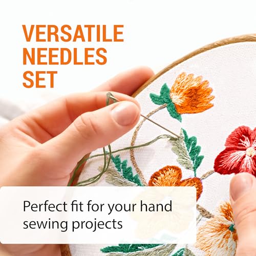 35 Big and Thinner Eye Sharp Needles for Hand Sewing and 100 Straight Beading Needles Size 11 for Bead Projects - Total 135 Needles for Sewing, Crafting, and DIY