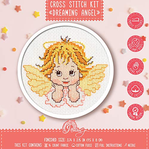 Povitrulya Embroidery Kit for Babies with Pattern “Dreaming Angel” - color: Angel