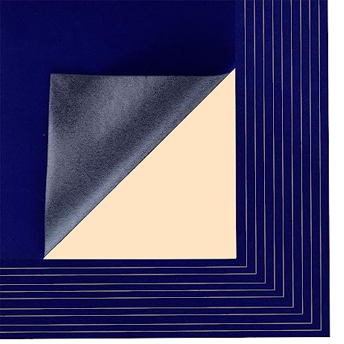 Mesheshe 40PCS Self Adhesive Felt, DIY Self Adhesive Fabric for Art & Crafts, Peel and Stick Felt for Drawer/Jewelry Box Felt Liner, A4 Size (8.3" x 11.8", Blue) - color: Blue, size: 40PCS