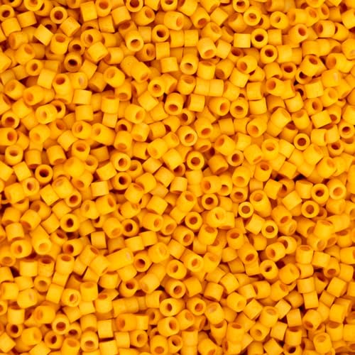 John Bead 25g Cylin Beads Honeyglass Matte 11/0 Glass Cylindrical Seed Beads for Jewelry Bracelets Necklaces Earrings Making Embroidery - color: Opaque Honeyglass Matte