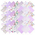 42Pcs Brown Charm Packs for Quilting Fabric Squares 5 x 5Inch, Purple - color: Purple