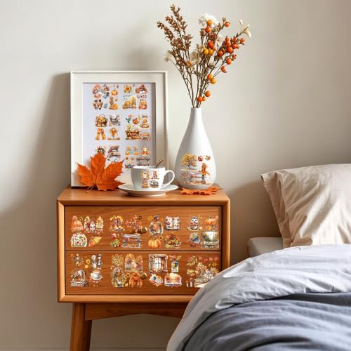 16 Pcs Fall Chinoiserie Rub-On Transfers for Furniture & Crafts - style: Fall Chinoiserie