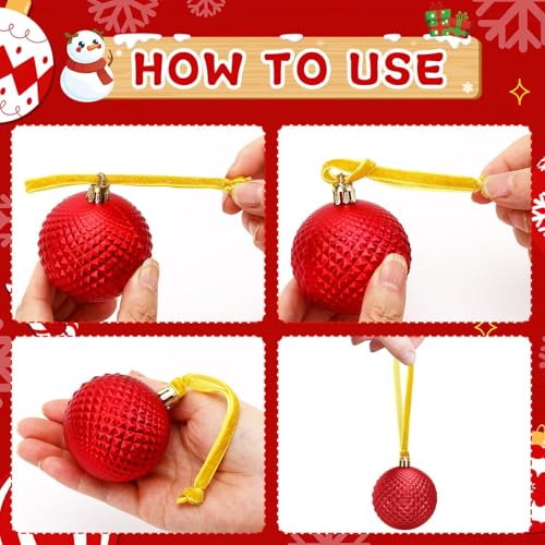 JUNEBRUSHS 120Pcs Ornament Ribbon for Ornament Hanging Christmas Tree Hanging Decorations Gold - color: Gold