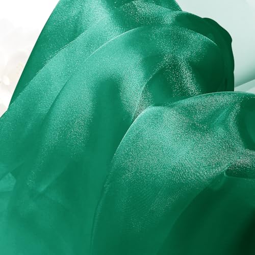 Manyshofu Green Organza Fabric by The Yard, 60 Wide (1 Yard) - color: Green, size: 1 Yard