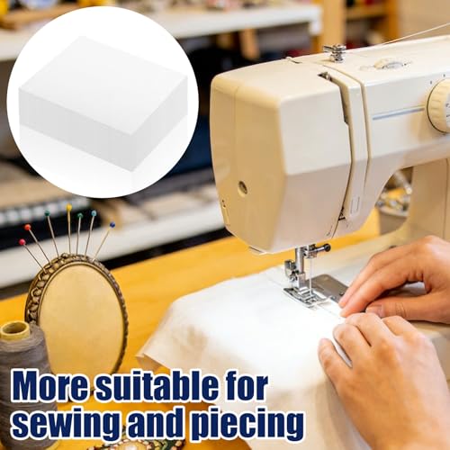 50pcs Solid White Cotton Fabric Squares for Quilting, 12.7x12.7cm/5x5 Inch Precut Charm Pack Cotton Quilt Embroidery Fabric Bundles Embroidered Quilted Batting Cloth for DIY Sewing Craft Projects