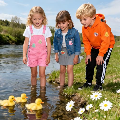 12pcs Duck Iron/Sew on Patches, Colorful Cute Animal Embroidered Applique, Fashion Decoration for Clothes, Hat, Bag, Dress, Shirt, Jeans - color: 12pcs Duck