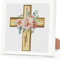 Cross Flower Stamped Cross Stitch Kits for Adults Beginners with Frame - color: Cross Flowers Clover Cross Stitch with Frame