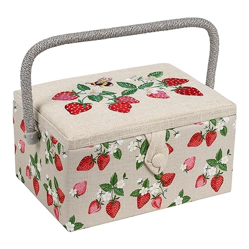 Hobby Gift Medium Sewing Box Organiser - color: Strawberries
