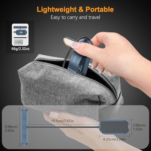 Gritin Rechargeable Book Light for Reading in Bed with 19 LED - color: Aquamarine