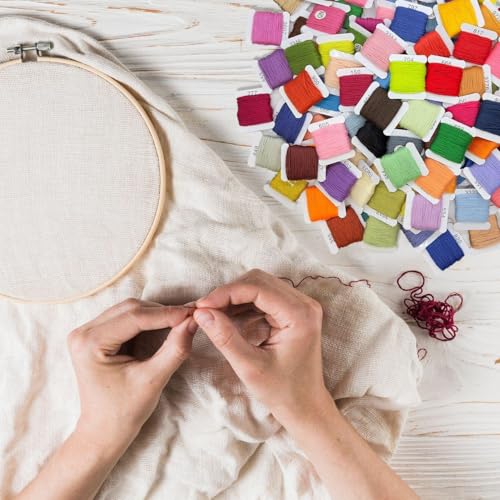 Embroidery Floss Kit 108 Colors on Plastic Bobbins, Cross Stitch - style: Floss Kit - No Box