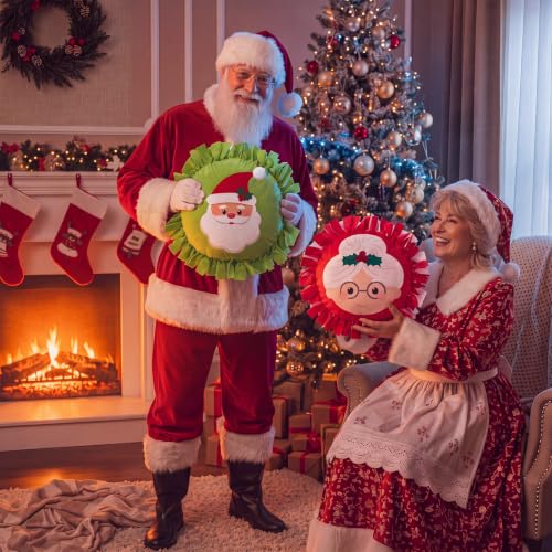 Weysat 6 Sets Christmas DIY Tie Pillow Craft Kit Mr&mrs Claus Design - style: Christmas