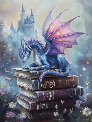 TCDZMYGS Stamped Cross Stitch Kits for Beginners,Dragon 12x16in - color: cross stitch-0828-3