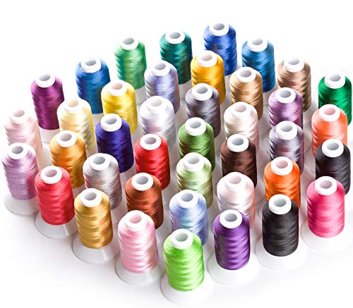 Simthread 40 Colors Polyester Embroidery Machine Thread Kit