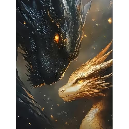 niurenmaoyi Stamped Cross Stitch Kits for Beginners,Counted Embroidery Craft Kits for Adults,Needlepoint Kits for Adults,Dragon Wall Art 11.8X15.8In - color: Cross Stitch Kits1215-05