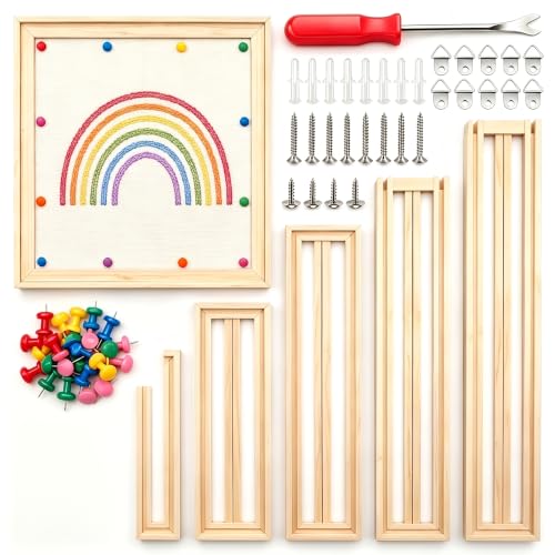Wood Stretcher Bars 24Pcs 6-16Inch Cross Stitch Needlepoint Kit w Tacks & Remover