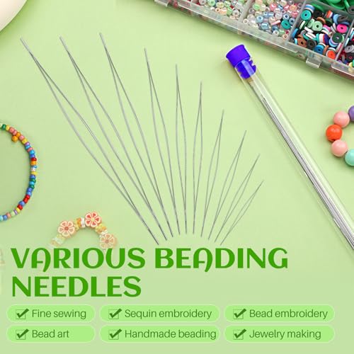 30 Pcs Big Eye Beading Needles, 10 Sizes Beading Needles for Seed Beads - style: StyleB