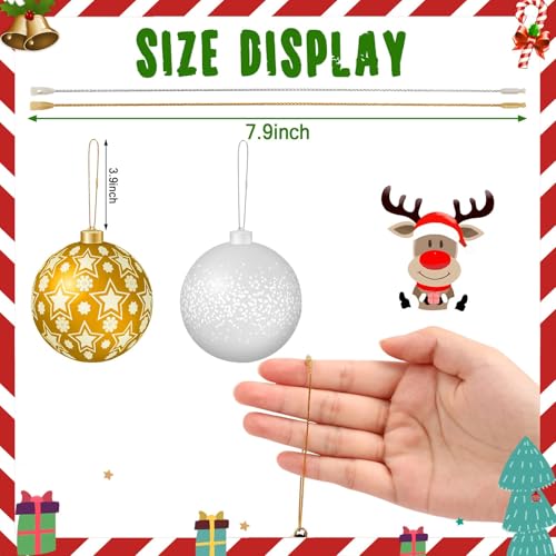 JUNEBRUSHS 600Pcs Christmas Ornament Hooks, Ornament Hangers with Snap - color: Gold Silver