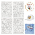 4 Sheets Water Soluble Embroidery Patterns Stabilizers Kitty Theme Embroidery Stick and Stitch Paper with Pre-Printed Cute Cats Patterns for Hand Sewing Lover Beginners - style: Cat