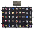 43"x28" Tactical Patch Display Board, Large Morale Patch Holder Wall Mount - Hook and Loop Organizer for Military, Tactical, Flag, and Morale Patches - Perfect for Veterans,Army Fans,Collectors