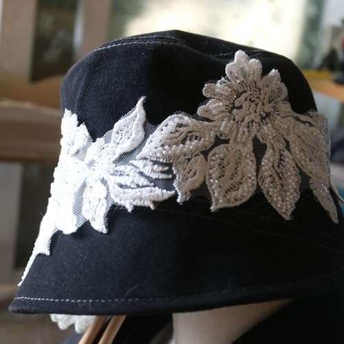 2yard Sequins Beaded Flower Embroidery lace Appliques for Wedding Dresses Rhinestone Applique Patches lace Trims parches ropa (Off White) (P3286A) - color: SPXB-P3286A-2yR22