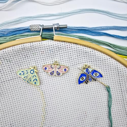 3 Pieces Lovely Butterfly Needle Minder, Needlework and Embroidery Accessories Magnetic Pin Holder for Cross Stitch- Convenient Needle Holder