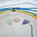 3 Pieces Lovely Butterfly Needle Minder, Needlework and Embroidery Accessories Magnetic Pin Holder for Cross Stitch- Convenient Needle Holder