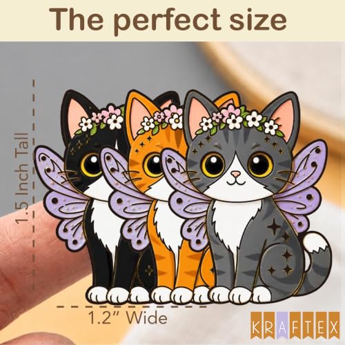 Kraftex Magnetic Needle Minder. Needleminder for Embroidery & Sewing. Cute Needlepoint Accessories. Magnetic Needle Holder for Cross Stitch. Cute Magnet Pin Gift - color: Whimsical Cats