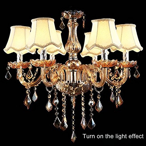Fuloon Modern European Style Droplight Wall Lamp Candle Chandelier Lamp Shade 6 pcs Set (White) - color: White, size: 6 Pack