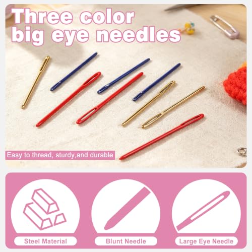 UzecPk 70PCS Yarn Needles, Darning Needles Big Eye Blunt Needles Kit - style: 70PCS