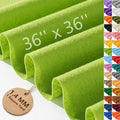 Apple Green Soft Felt Sheet 36'' X 36'', 1.4mm Felt Fabric Sheet for Crafts - color: Apple Green