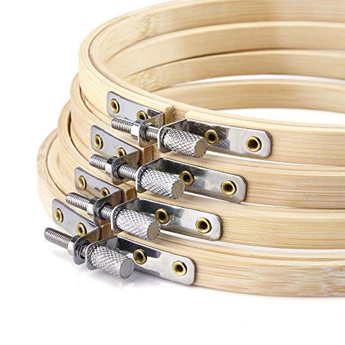 Pllieay 12 Pieces 6 Inch Round Embroidery Hoops - style: 6 Inch