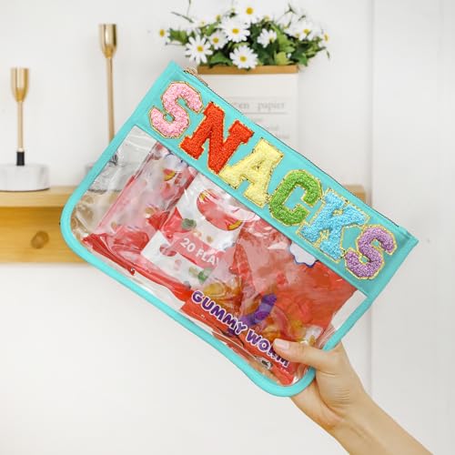 DYSHAYEN Clear Snacks Bag for Travel - color: Green-Snacks