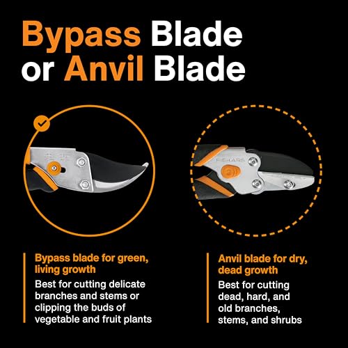 Fiskars Floral Bypass Pruning Shears, Garden Clippers for Deadheading, 10.75 x 3.88 inches (Pack of 6) - style: Floral Pruner (Pack of 6)