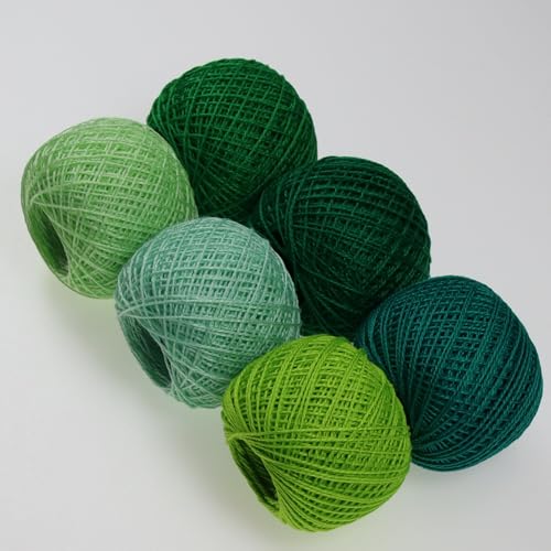 KCS Mercerized Pearl Cotton Thread Size 8 Crochet Needlework Embroidery Threads Ball (6, 05) - color: 05