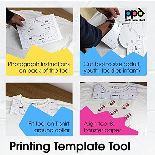 PPD 20 Sheets Inkjet PREMIUM T Shirt Transfer paper A4 for White and Light Colour Fabric PPD-1-20 - size: 8.5 x 11, style: Light (20 Sheets)