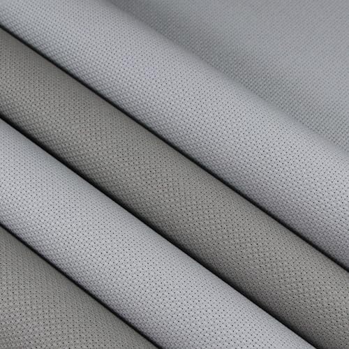 KCS 4 pc of 12" x 18"(30cmx45cm) 14CT Counted Cotton Aida Cloth Cross Stitch Fabric (Light Grey+Medium Grey) - color: Light Grey+medium Grey
