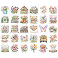 30 Pcs Spring Rub-On Transfers for Furniture & Crafts - style: Spring Garden
