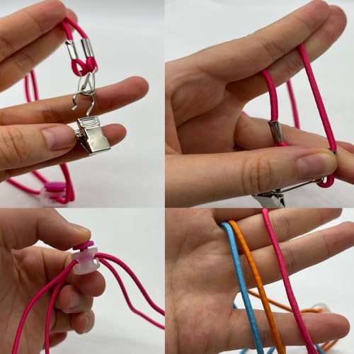 TTBellok 24 Pcs Universal Fabric Holders, Adjustable Cross Stitch Fastening, Embroidery Side Clips for Scroll Rod Canvas