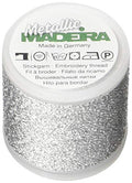 Madeira 9842-41 Metallic Nylon/Polyester Embroidery Thread, 40wt/220 yd, Textured Silver - color: Textured Silver