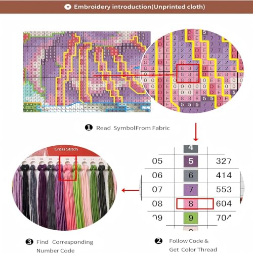 askkqtx Christian Stamped Cross Stitch Kits for Beginners Adults 12x16 in - color: XJ016