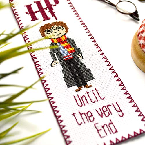 Personalized.Design Cross Stitch Kit of Bookmark “Until the Very End” - color: Harry