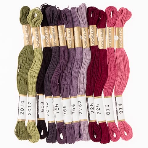 Lecien No. 162400-10 Cosmo, Thread Assorted Pack by Nicki Franklin (BlackBerry Picking) 12 Piece Set - color: blueberry, style: Blackberry Picking