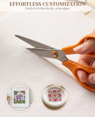 2 Pack 13-Mesh Needlepoint Canvas, 20" x 18" White Embroidery Blank Fabric for Cross Stitch & DIY Crafts