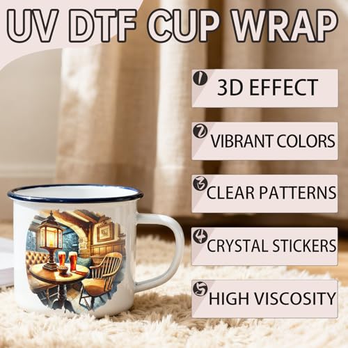 32 PCS British Pubs UV DTF Cup Wrap Stickers - style: British Pubs