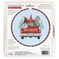 Dimensions Truck Gnomes Counted Cross Stitch Kit, 6" D, Blue,Red 6 - color: 14 Cnt. Light Blue Aida,
