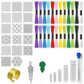 Sashiko Kit, Includes Sashiko Thread, 100% Cotton Fabric, Needle, Thimble, Threader, and Sashiko Pattern Template. Ideal for Sewing Beginners, Mending, and Hand Quilting.